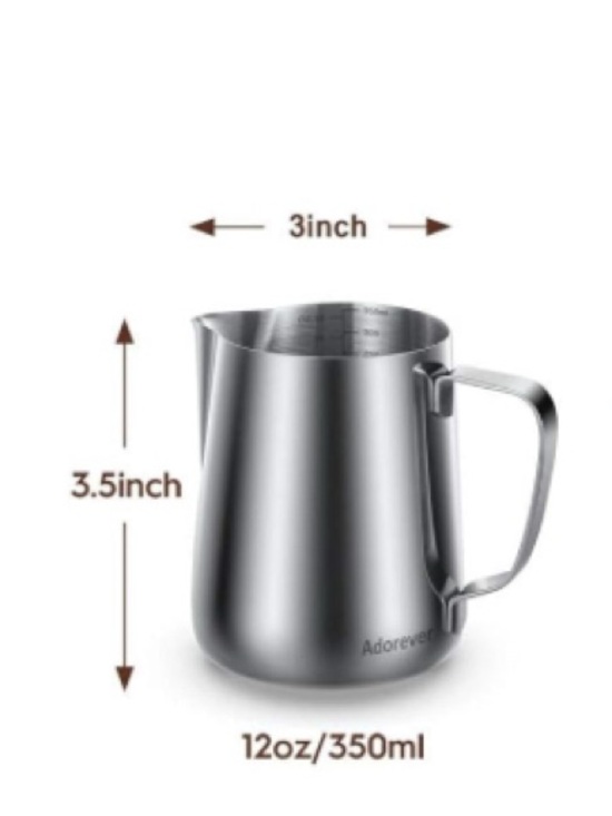 Other - Stainless Steel Milk Frothing Pitcher - Silver 12oz